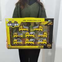 儿童玩具车套装 工程车玩具 回力车 卡通 小汽车模型儿童益智玩具
