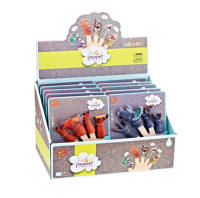 手指偶恐龙手脚10只装展示盒 搪塑搪胶玩具