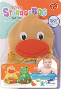 鸭子青蛙浴室网袋 搪塑搪胶玩具