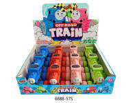 双惯性火车头特技车(英文版12只装)惯性车玩具