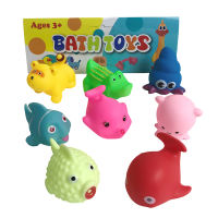 浴室戏水搪胶动物8只 搪胶玩具
