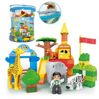 动物园兼容乐高大颗粒积木玩具 益智积木玩具（62PCS）