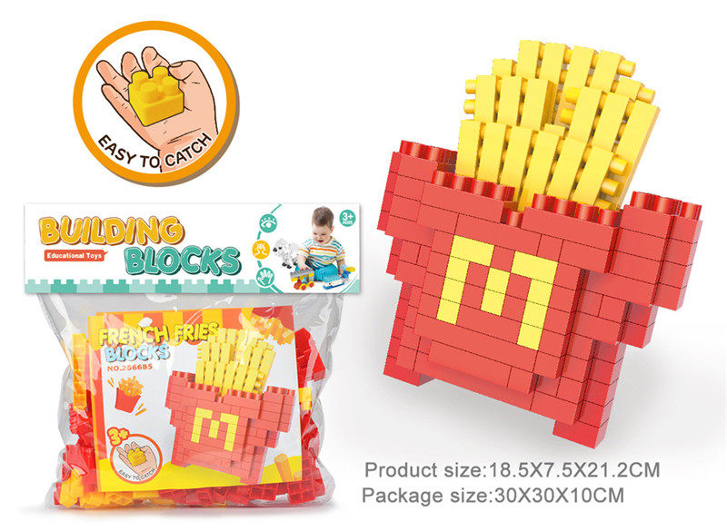 薯条大颗粒积木玩具 益智积木玩具（155PCS）