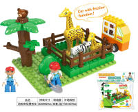 动物农场（惯性车）兼容乐高式积木玩具 益智积木玩具（62PCS）