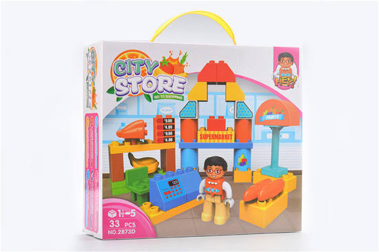 城市商店兼容乐高大颗粒积木玩具 益智积木玩具（33PCS）