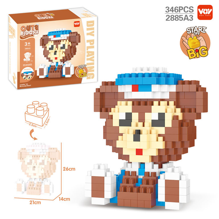 DIY达菲大颗粒益智积木玩具 益智积木玩具（346PCS）