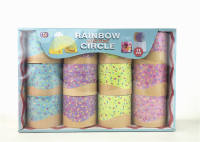 圆形彩虹圈印刷甜甜圈