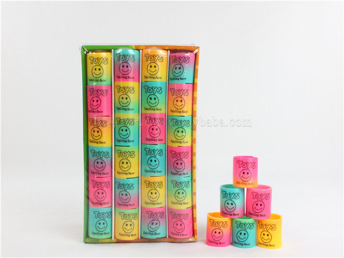 24只英文笑脸彩虹圈 益智玩具 新奇玩具