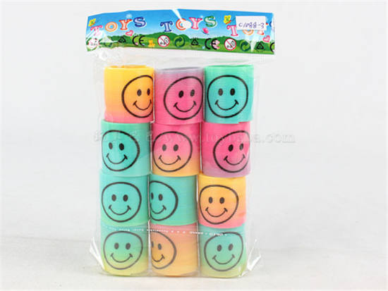 12只笑脸圆形彩虹圈 益智玩具 新奇玩具