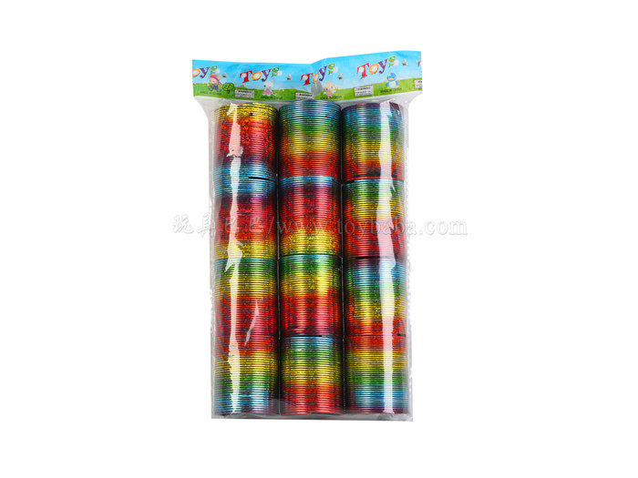 12只七彩烫金彩虹圈 益智玩具 新奇玩具