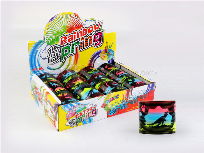 12只陆地恐龙彩虹圈 益智玩具 新奇玩具