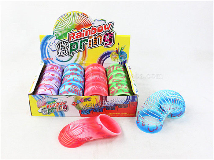 4色渐变印爱心彩虹圈 益智玩具 新奇玩具