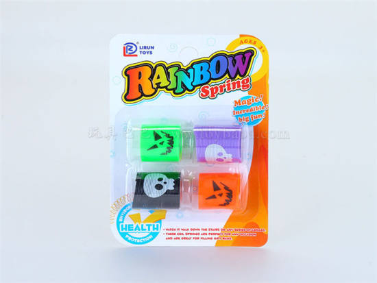 4只鬼头吸板彩虹圈 益智玩具 新奇玩具