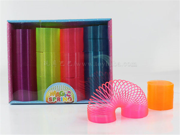 12只4色透明彩虹圈 益智玩具 新奇玩具