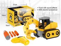 DIY抓木工程车配手电钻带声音   (2粒1.5V、AA、无包电) 电动玩具