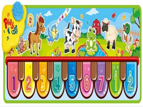 亚马逊专供儿童脚踏琴多功能动物叫声乐器宝宝跳舞毯游戏琴垫早教布类玩具 益智玩具
