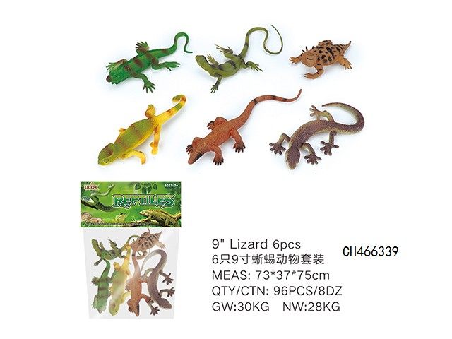 6只9寸蜥蜴套装
