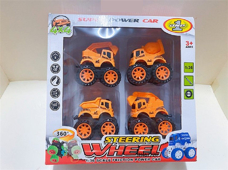 单惯性特技工程车 惯性玩具