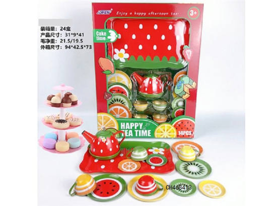 水果茶具甜品塔礼盒套装 过家家玩具