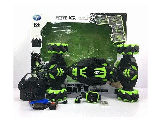 1:10双遥控侧滑扭变车2.4G（前进，后退，左转，右转带声音） 遥控玩具