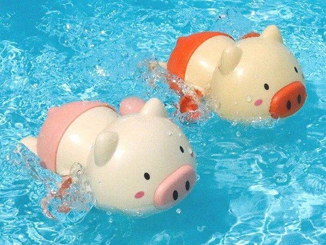 上链浴室戏水小猪 洗浴玩具