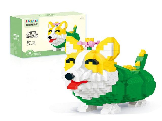 柯基犬 益智玩具(绿色)（815PCS)
