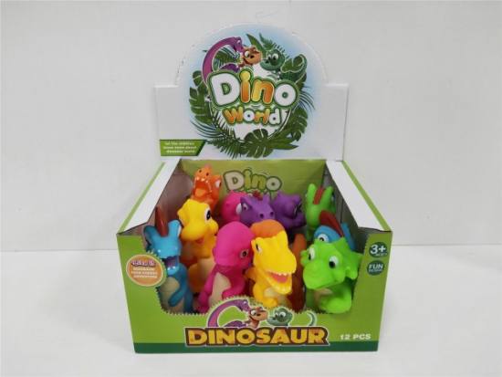 搪胶卡通恐龙（12PCS） 搪胶玩具
