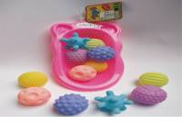 6款BB软胶球配浴盆 洗浴玩具