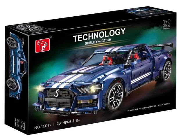 1：10 福特-野马谢尔比 GT500（电镀蓝）（2814+PCS）