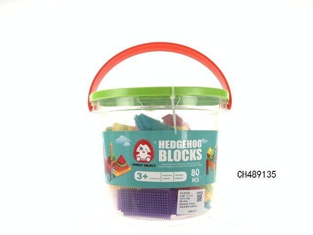幼教刺猬积木80PCS
