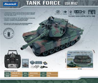 (USA M1A2)  1:18遥控坦克 遥控车玩具  美国M1A2军绿色