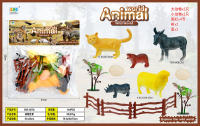 动物世界 野生动物玩具（3大只2小只装4围栏2树2蛋）