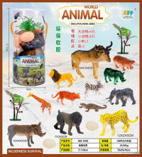 动物套装(4内外7层）野生动物玩具