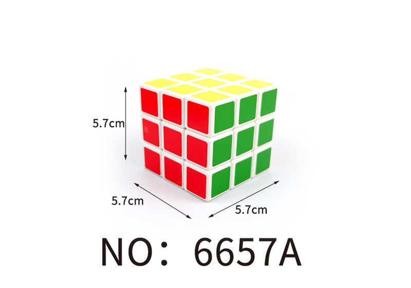 5.7CM热转印全封闭三阶智力益智魔方玩具