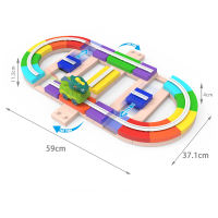 球场跑道71pcs 新品儿童滑行轨道积木玩具筑路迷宫变换跑道益智拼装