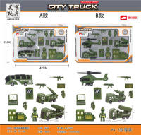城市军事车套装 回力玩具