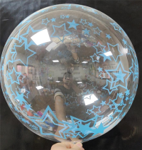 10寸透明网波波球气球五角星+圆圈
