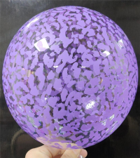 10寸透明网波波球气球（乱版）豹纹