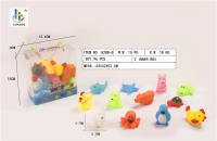 环保哨子动物12只装搪胶玩具