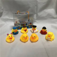 8只装鸭子搪胶玩具