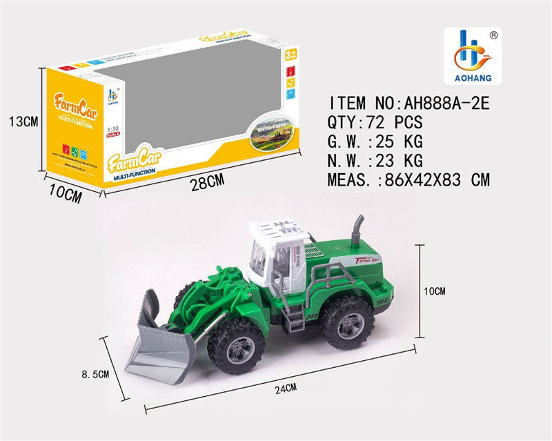 1：30农夫翻土车绿色（单只款）合金车玩具