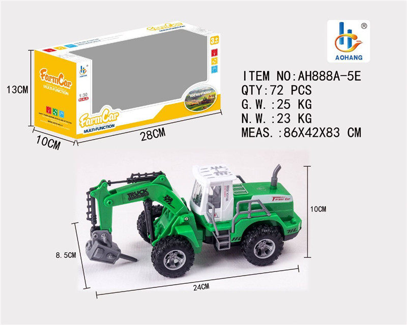 1：30农夫电钻车绿色（单只款）合金车玩具