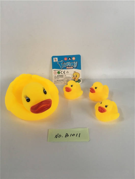大号母子鸭搪胶玩具