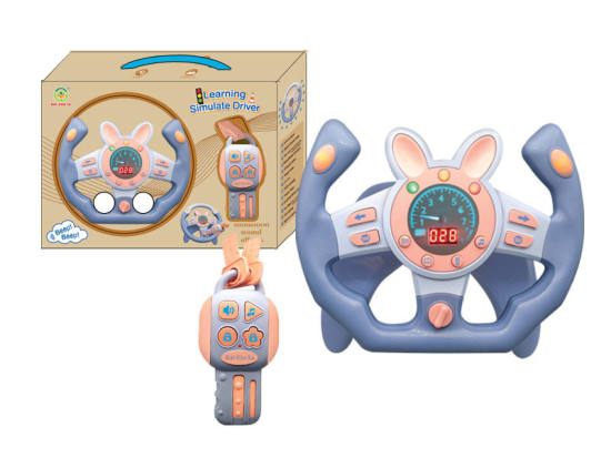 萌兔数码模拟赛车方向盘U底座驾驶组合360旋转 益智玩具