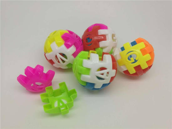 6片拼装积木球 装糖玩具 赠品小玩具