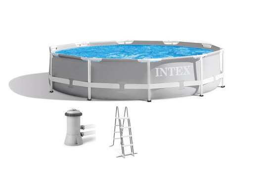 INTEX12尺圆形管架水池套装地面支架游泳池