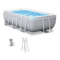 INTEX3米长方形管架水池套装大号支架泳池
