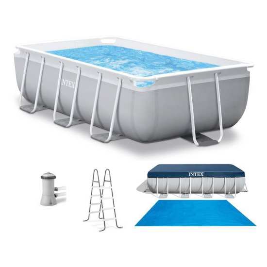 INTEX16尺长方形管架水池套装大号支架泳池