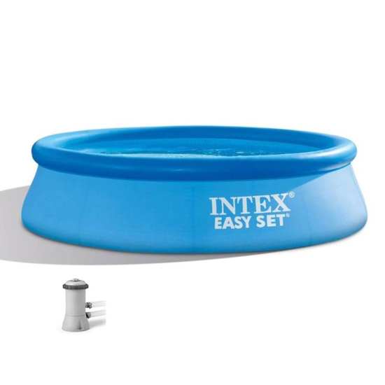 INTEX8尺碟形水池套装充气泳池游泳池