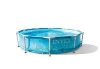 INTEX10尺海洋圆形管架水池大型支架游泳池